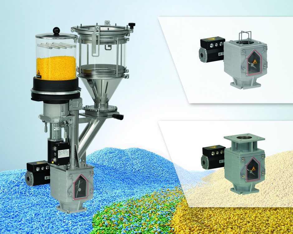 The successful mixer module MB 2l for powders, which is used for many different processes, has now been adapted by motan-colortronic for the dosing systems MINICOLOR V and G as well as for simple applications in external systems.